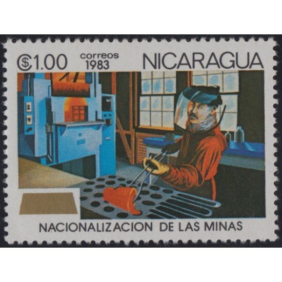 Nicaragua 1297 1983 Nacionalización de las Minas MNH Nicaragua 1297 1983 Nacionalización de las Minas MNH