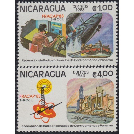 Nicaragua 1298/99 1983 Fracap 83 Congreso de la Federación de radioamateurs de América Central y Panamá MNH Nicaragua 1298/99 1983 Fracap 83 Congreso de la Federación de radioamateurs de América Central y Panamá MNH