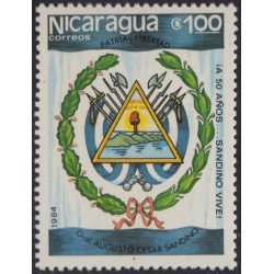 Nicaragua 1324 1984 50º Aniversario de la muerte del General Augusto César Sandino MNH Nicaragua 1324 1984 50º Aniversario de la muerte del General Augusto César Sandino MNH