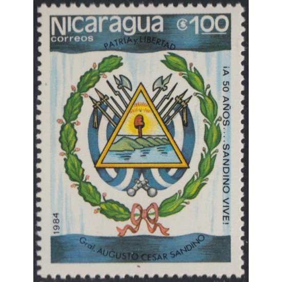 Nicaragua 1324 1984 50º Aniversario de la muerte del General Augusto César Sandino MNH Nicaragua 1324 1984 50º Aniversario de la muerte del General Augusto César Sandino MNH