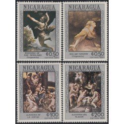 Nicaragua 1334/37 1984 450º Aniversario de la muerte del pintor Antonio Allegri MNH Nicaragua 1334/37 1984 450º Aniversario de la muerte del pintor Antonio Allegri MNH
