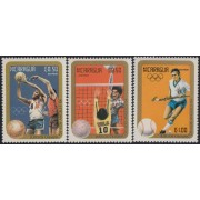 Nicaragua 1342/44 1984 Juegos Olímpicos de Verano Pelotas MNH