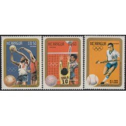 Nicaragua 1342/44 1984 Juegos Olímpicos de Verano Pelotas MNH Nicaragua 1342/44 1984 Juegos Olímpicos de Verano Pelotas MNH