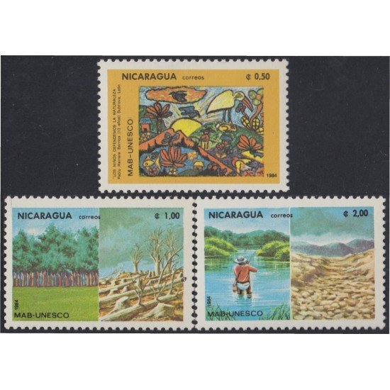 Nicaragua 1347/49 1984 Protección y desarrollo MNH Nicaragua 1347/49 1984 Protección y desarrollo MNH