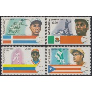 Nicaragua 1351/54 1984 Historia del Béisbol MNH