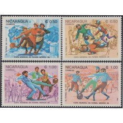 Nicaragua 1357/60 1985 Mexico 86 Copa Mundial de Fútbol MNH Nicaragua 1357/60 1985 Mexico 86 Copa Mundial de Fútbol MNH