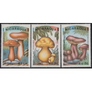 Nicaragua 1361/63 1985 Flora Champiñones MNH