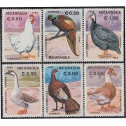 Nicaragua 1376/76E 1985 Pájaros domésticos MNH