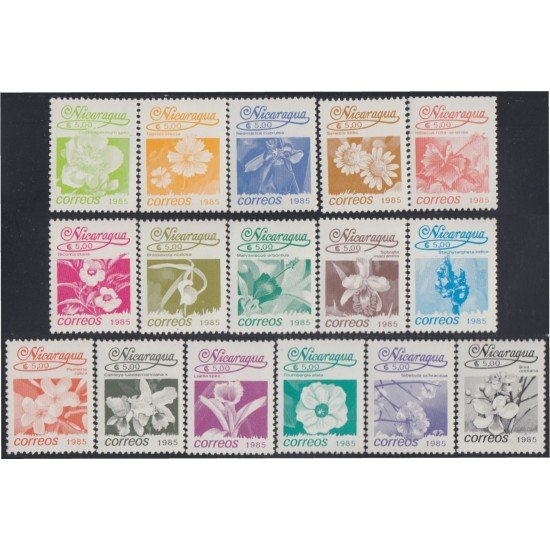 Nicaragua 1386/1401 1985 Serie Antigua Flores Flowers MNH Nicaragua 1386/1401 1985 Serie Antigua Flores Flowers MNH