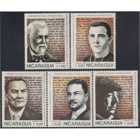 Nicaragua 1419/23 1986 Campaña Nacional a favor de las Bibliotecas MNH Nicaragua 1419/23 1986 Campaña Nacional a favor de las Bibliotecas MNH