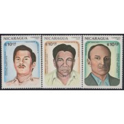 Nicaragua 1464/66 1987 Patriotas nicaragüenses célebres MNH