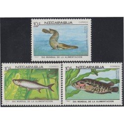 Nicaragua 1474/76 1987 Día mundial de la alimentación Peces Fishes MNH Nicaragua 1474/76 1987 Día mundial de la alimentación Peces Fishes MNH