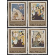 Nicaragua 1482/85 1987 Navidad Chritsmas MNH