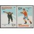 Nicaragua 1485AB 1987 Juegos olímpicos de Invierno Patinaje MNH
