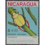 Nicaragua 1512 1988 Fauna Insectos Escarabajo MNH