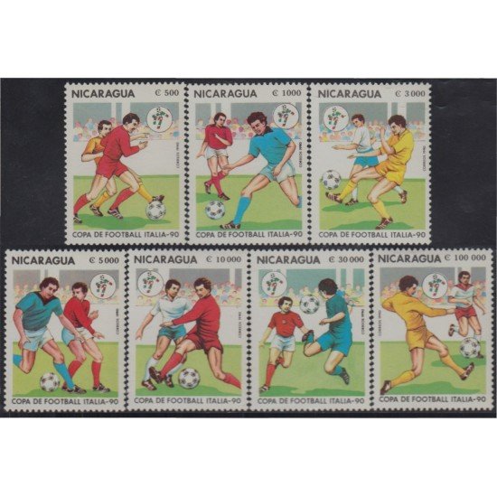 Nicaragua 1523/29 1990 Copa Mundial de Fútbol Italia 90 MNH Nicaragua 1523/29 1990 Copa Mundial de Fútbol Italia 90 MNH