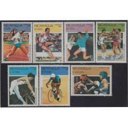 Nicaragua 1530/36 1990 Juegos olímpicos Barcelona 1992 Jabalina Boxeo MNH Nicaragua 1530/36 1990 Juegos olímpicos Barcelona 1992 Jabalina Boxeo MNH