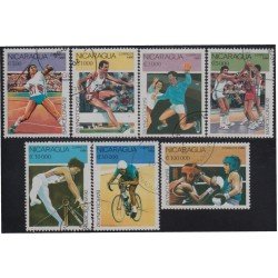 Nicaragua 1530/36 1990 Juegos olímpicos Barcelona 1992 Jabalina Boxeo Usado Nicaragua 1530/36 1990 Juegos olímpicos Barcelona 1992 Jabalina Boxeo Usado