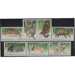 Nicaragua 1551/57 1990 40º Aniversario de la FAO Animales del Bosque MNH Nicaragua 1551/57 1990 40º Aniversario de la FAO Animales del Bosque MNH