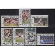 Nicaragua 1558/64 1990 Ganadores dela Copa del mundo en Italia MNH
