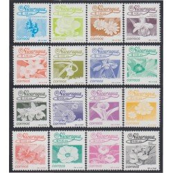Nicaragua 1565/80 1991 Flores Flowers MNH Nicaragua 1565/80 1991 Flores Flowers MNH