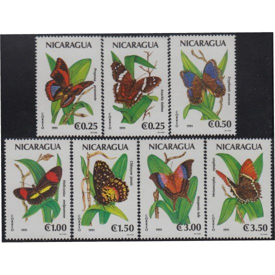 Nicaragua 1582/88 1991 Fauna Mariposas Butterflys MNH Nicaragua 1582/88 1991 Fauna Mariposas Butterflys MNH