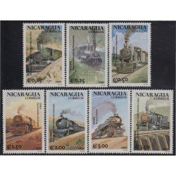 Nicaragua 1590/96 1991 Ferrocarriles de América Sur MNH Nicaragua 1590/96 1991 Ferrocarriles de América Sur MNH