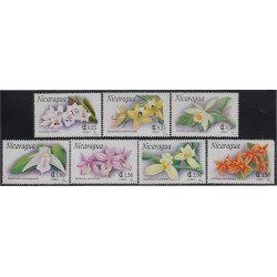 Nicaragua 1597/603 1991 Flores Orquídeas Flowers MNH Nicaragua 1597/603 1991 Flores Orquídeas Flowers MNH