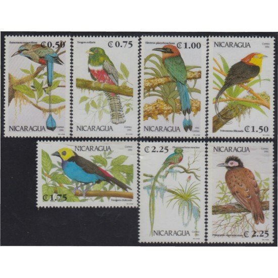Nicaragua 1624/30 1991 Fauna Pájaros Birds MNH Nicaragua 1624/30 1991 Fauna Pájaros Birds MNH