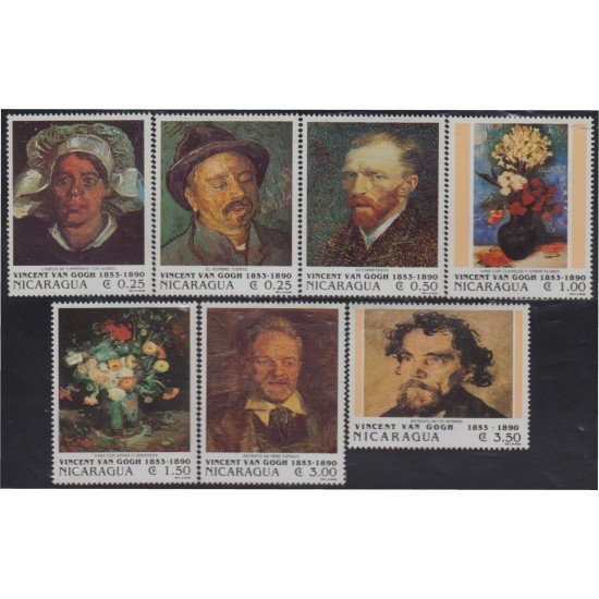Nicaragua 1639/45 1991 Centenario de la muerte de Vincent Van Gogh Obras del artista MNH Nicaragua 1639/45 1991 Centenario de la muerte de Vincent Van Gogh Obras del artista MNH