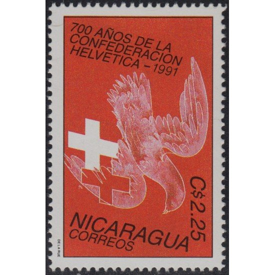 Nicaragua 1648 1991 700 Aniversario Confederación Suiza MNH Nicaragua 1648 1991 700 Aniversario Confederación Suiza MNH