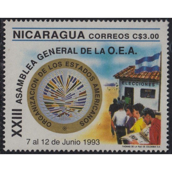 Nicaragua 1707 1993 XXIII Asamblea General de la OEA MNH Nicaragua 1707 1993 XXIII Asamblea General de la OEA MNH