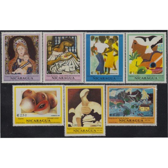 Nicaragua 1744 A-G 1993 Pinturas nicaragüenses contemporáneas MNH Nicaragua 1744 A-G 1993 Pinturas nicaragüenses contemporáneas MNH