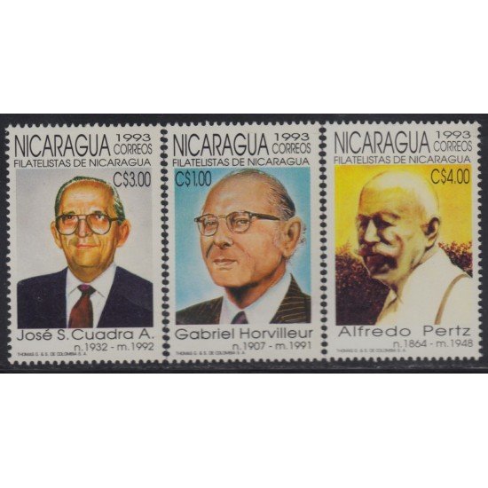 Nicaragua 1809/11 1994 Filatelistas Nicaragüenses MNH Nicaragua 1809/11 1994 Filatelistas Nicaragüenses MNH