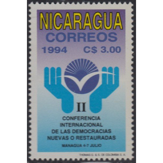 Nicaragua 1821 1994 11º Conferencia mundial de las Democracias nuevas o restauradas MNH Nicaragua 1821 1994 11º Conferencia mundial de las Democracias nuevas o restauradas MNH