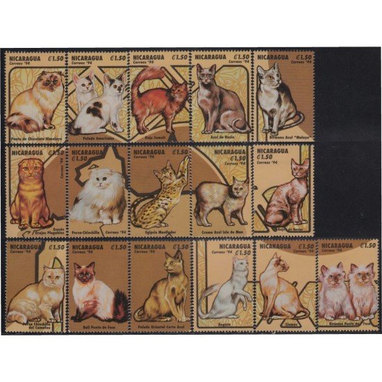 Nicaragua 1895/10 1994 Gatos Cats MNH Nicaragua 1895/10 1994 Gatos Cats MNH