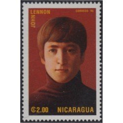 Nicaragua 2035 1995 15º Aniversario de la muerte de John Lennon MNH