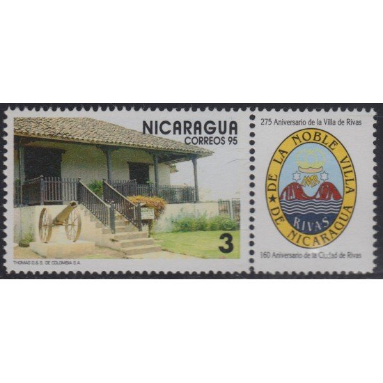 Nicaragua 2141A 1995 275º Aniversario de la Villa de Rivas y 160º de la Ciudad de Rivas MNH Nicaragua 2141A 1995 275º Aniversario de la Villa de Rivas y 160º de la Ciudad de Rivas MNH