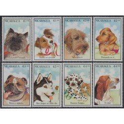 Nicaragua 2142/49 1996 Perros de raza Dogs MNH Nicaragua 2142/49 1996 Perros de raza Dogs MNH