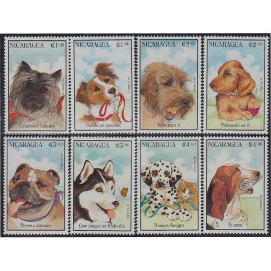 Nicaragua 2142/49 1996 Perros de raza Dogs MNH Nicaragua 2142/49 1996 Perros de raza Dogs MNH