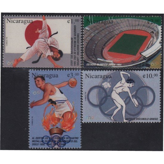 Nicaragua 2198/2201 1996 Centenario de los Juegos Olímpicos Modernos MNH Nicaragua 2198/2201 1996 Centenario de los Juegos Olímpicos Modernos MNH