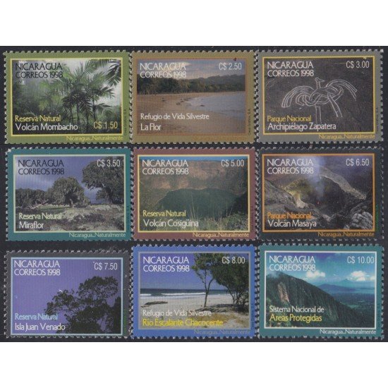 Nicaragua 2251/59 1998 Turismo Sitios protegidos MNH Nicaragua 2251/59 1998 Turismo Sitios protegidos MNH