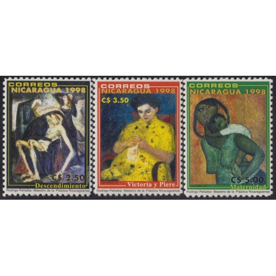 Nicaragua 2261/63 1998 Arte Moderno Obras de Rodrigo Peñalba MNH Nicaragua 2261/63 1998 Arte Moderno Obras de Rodrigo Peñalba MNH