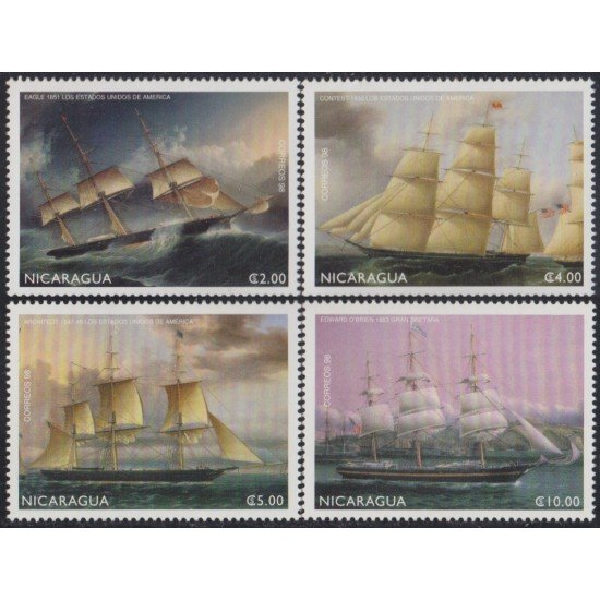 Nicaragua 2326A/D 1998 Barcos de la edad de oro de la Navegación boats MNH Nicaragua 2326A/D 1998 Barcos de la edad de oro de la Navegación boats MNH