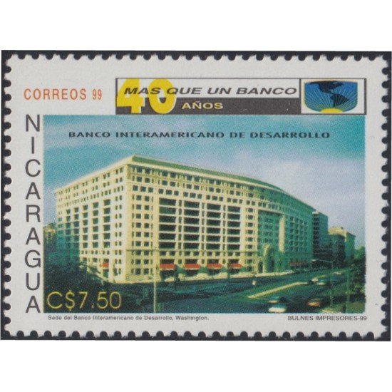Nicaragua 2342 1999 40º Aniversario de la Banca Interamericana de Desarrollo MNH Nicaragua 2342 1999 40º Aniversario de la Banca Interamericana de Desarrollo MNH