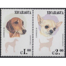 Nicaragua 2381/82 2000 Fauna Perro Dogs MNH Nicaragua 2381/82 2000 Fauna Perro Dogs MNH