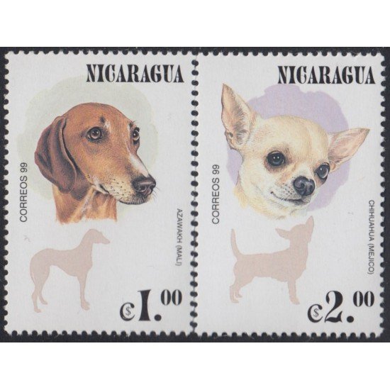 Nicaragua 2381/82 2000 Fauna Perro Dogs MNH Nicaragua 2381/82 2000 Fauna Perro Dogs MNH