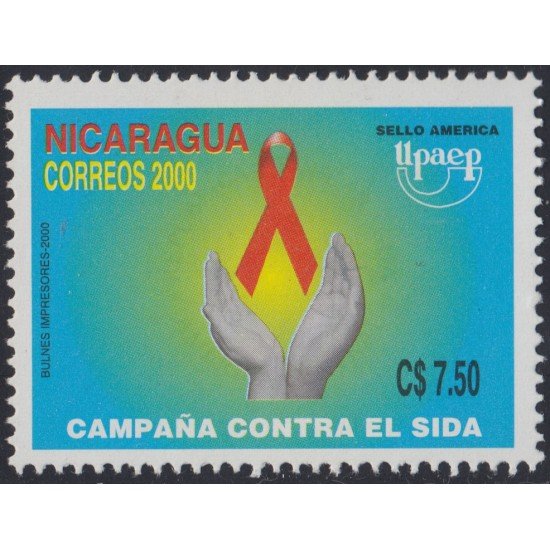 Nicaragua 2523 2000 América Upaep Campaña contra El sida MNH Nicaragua 2523 2000 América Upaep Campaña contra El sida MNH