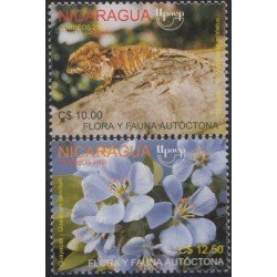 Nicaragua 2586/87 2003 América Upaep Flora y Fauna MNH Nicaragua 2586/87 2003 América Upaep Flora y Fauna MNH