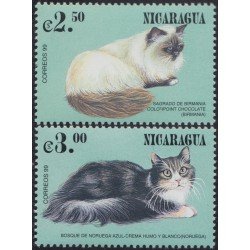 Nicaragua 2373/74 2000 Fauna Gatos Cats MNH Nicaragua 2373/74 2000 Fauna Gatos Cats MNH